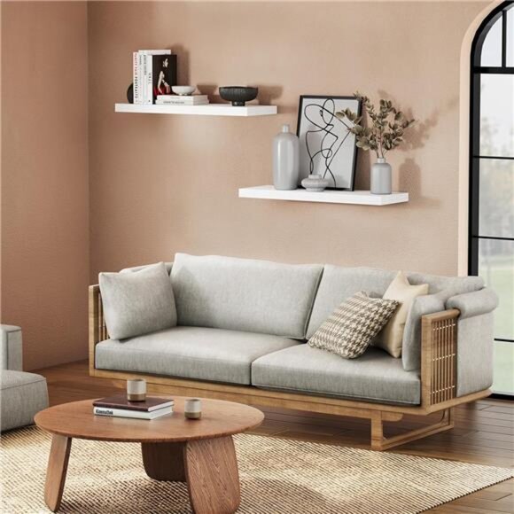 Floating Shelves Large, 24 x 7 Inch Wall Shelves for Bathroom, Bedroom, Kitchen - Picture 2 of 7